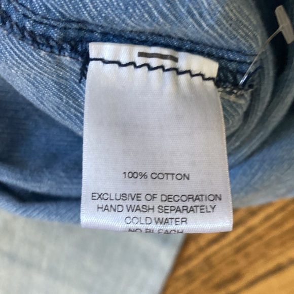 Free City NWOT Light Blue Chambray 100% Cotton Drawstring pants with pockets - Picture 4 of 6